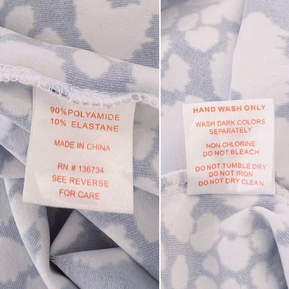 Persifor Navy Blue White Stretchy Sleeveless Dress Size Medium Geometric - Picture 4 of 6